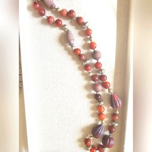 VINTAGE | Necklace | Brass and Natural Stone